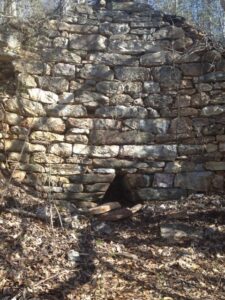 Located SW of Emerson on Bevil Ridge Road. Thought not to be an iron ore furnace, but likely a Kiln for limestone or other process.