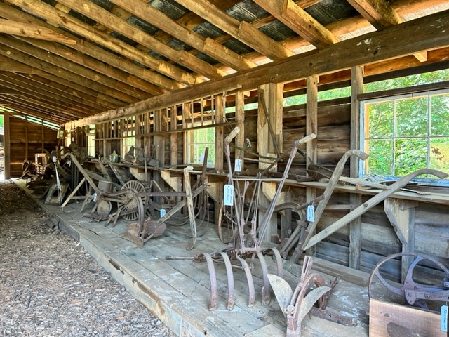 ITV barn and vintage farm  implements