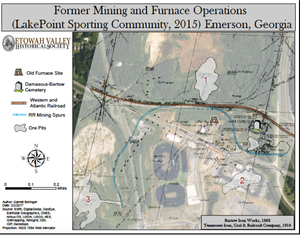 Former Mining and Furnance Operations, Emerson, Georgia